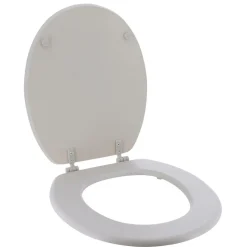 TENDANCE - Abattant wc 18 pouces mdf couvercle design imprime et attaches plastique - signature