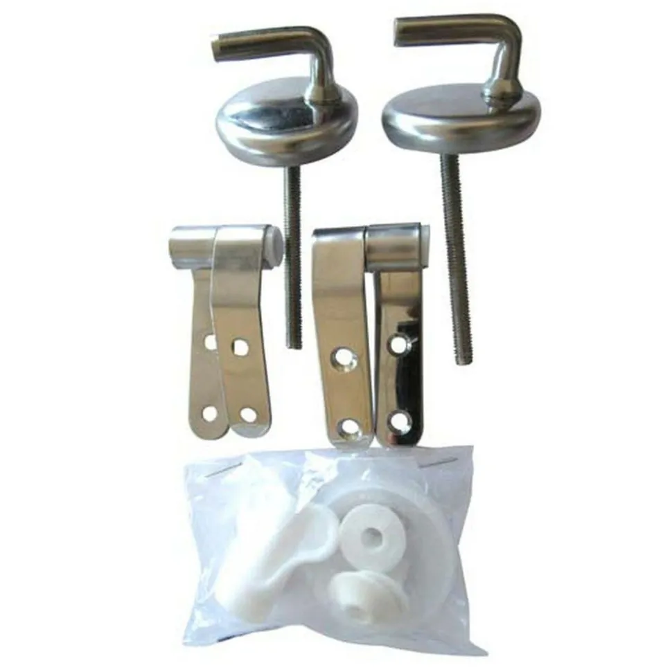 TENDANCE - Abattant wc mdf 18 pouces attaches acier inoxydable - blanc