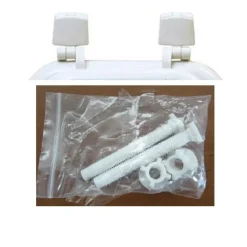 TENDANCE - Abattant wc mdf 17 pouces attaches plastiques - blanc