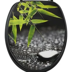 TENDANCE - Abattant wc mdf 18 pouces attaches acier inoxydable - punta cana