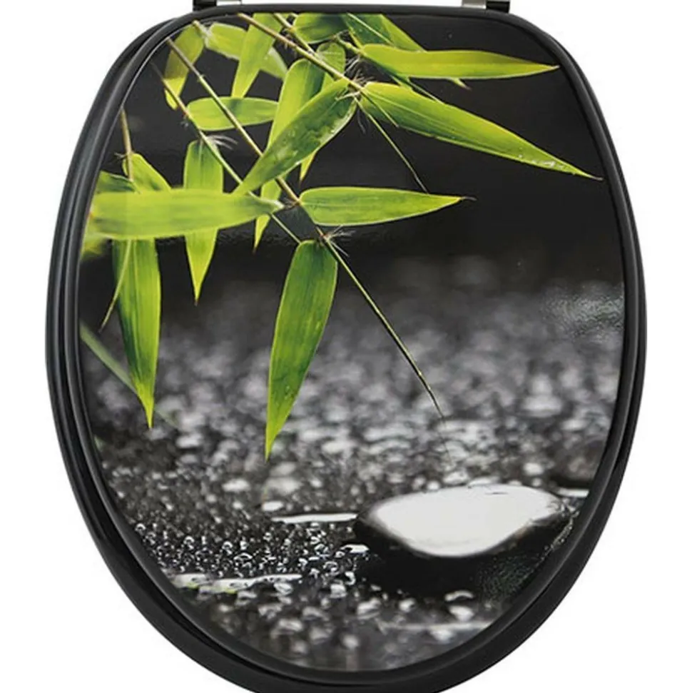 TENDANCE - Abattant wc mdf 18 pouces attaches acier inoxydable - punta cana