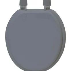 TENDANCE - Abattant wc mdf 17 pouces attaches plastiques - gris