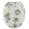 TENDANCE - Abattant wc mdf 18 pouces couvercle design imprime assise imitation bambou attaches acier inoxydable - arizona dream