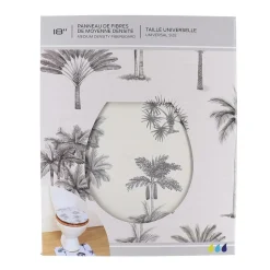 TENDANCE - Abattant wc mdf 18 pouces couvercle design imprime assise imitation bambou attaches acier inoxydable - arizona dream