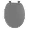 TENDANCE - Abattant wc mdf 18 pouces attaches plastiques - gris
