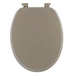 TENDANCE - Abattant wc mdf 18 pouces attaches plastiques - taupe