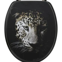 TENDANCE - Abattant wc mdf 18 pouces attaches acier inoxydable - leo