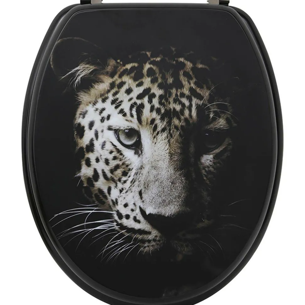 TENDANCE - Abattant wc mdf 18 pouces attaches acier inoxydable - leo