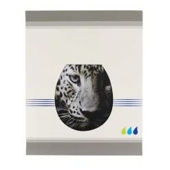 TENDANCE - Abattant wc mdf 18 pouces attaches acier inoxydable - leo