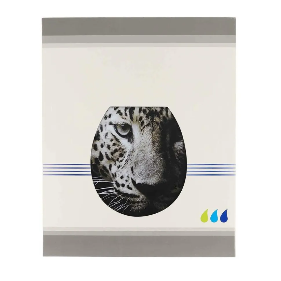 TENDANCE - Abattant wc mdf 18 pouces attaches acier inoxydable - leo