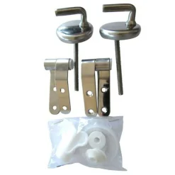 TENDANCE - Abattant wc mdf 18 pouces attaches acier inoxydable - leo