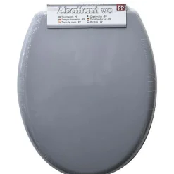 TENDANCE - Abattant wc pp 18 pouces attaches plastiques - gris