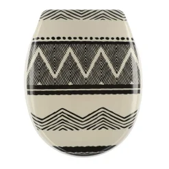 TENDANCE - Abattant wc thermodur 18 pouces attaches plastiques - tribal lodge
