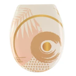 TENDANCE - Abattant wc thermodur 18 pouces attaches plastiques - abstraction