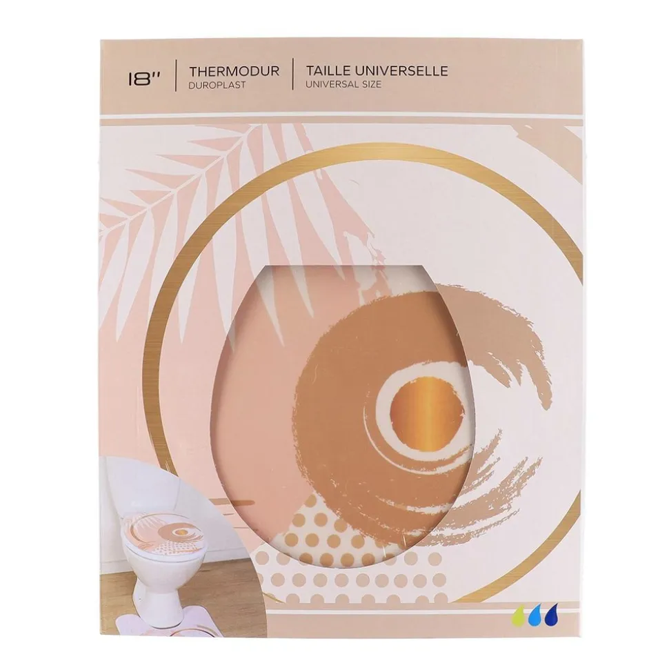 TENDANCE - Abattant wc thermodur 18 pouces attaches plastiques - abstraction