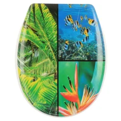 TENDANCE - Abattant wc thermodur 18 pouces attaches plastiques - island spirit