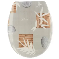 TENDANCE - Abattant wc thermodur 18 pouces attaches plastiques - spirituality