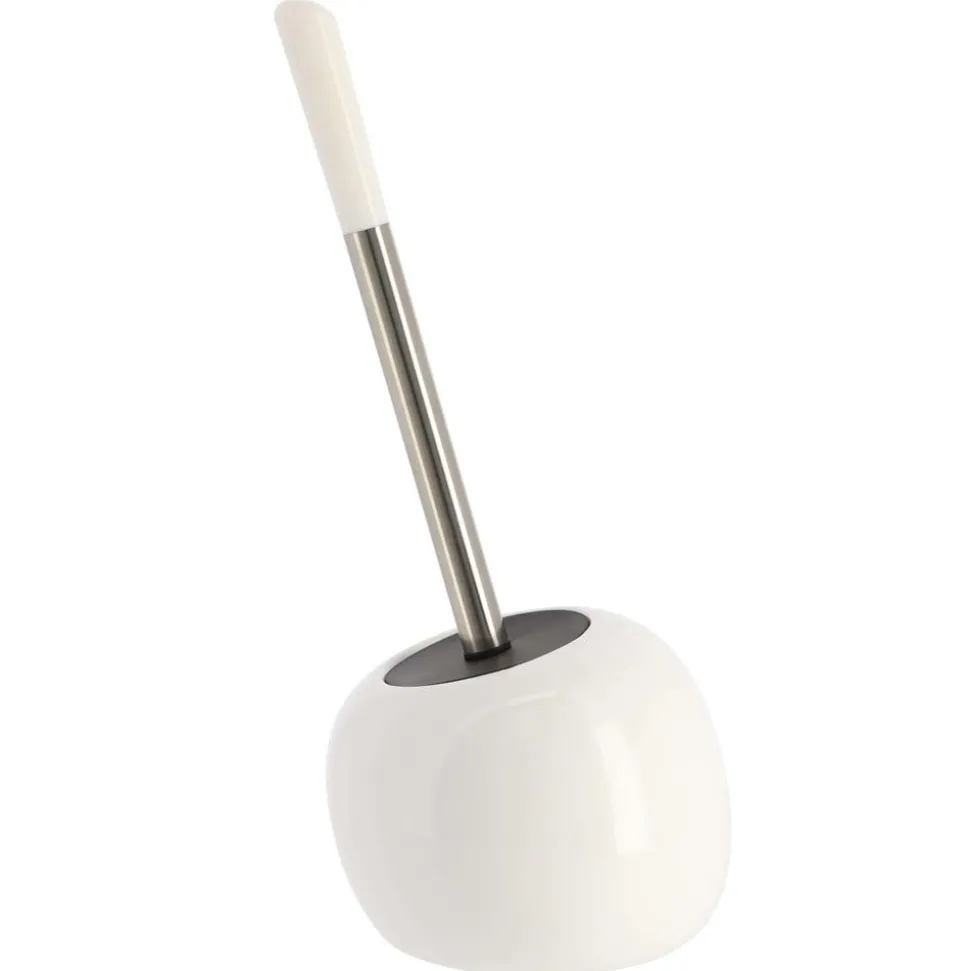 TENDANCE - Brosse wc dolomite forme boule - blanc