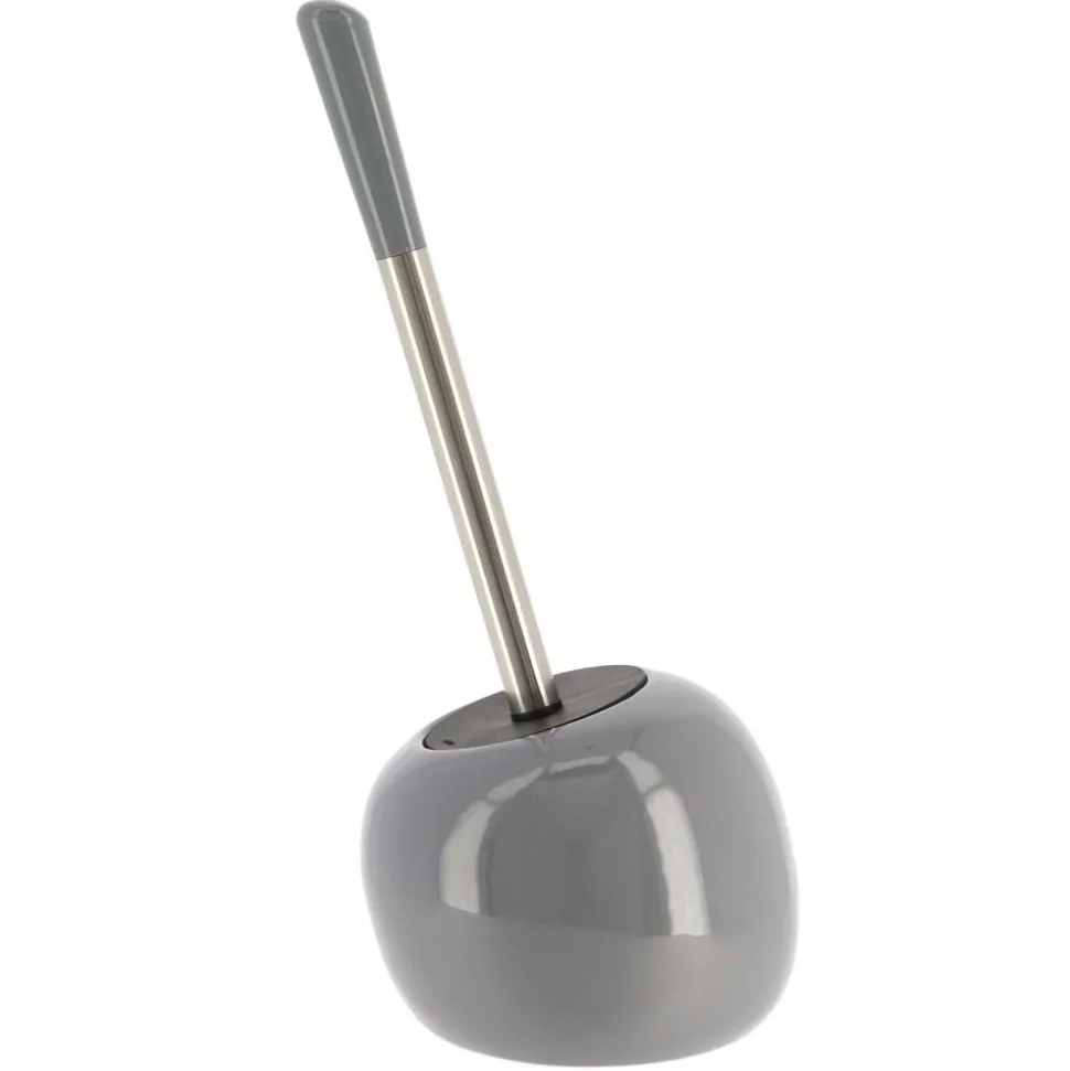 TENDANCE - Brosse wc gres forme boule - gris