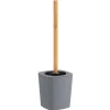 TENDANCE - Brosse wc rubber + abs et tige bambou - gris