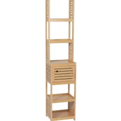 TENDANCE - Colonne de rangement bambou et mdf 1 porte - trinidad