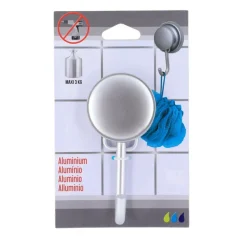 TENDANCE - Crochet aluminium sur ventouse - chrome