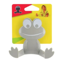 TENDANCE - Crochet grenouille pp sur ventouse - gris