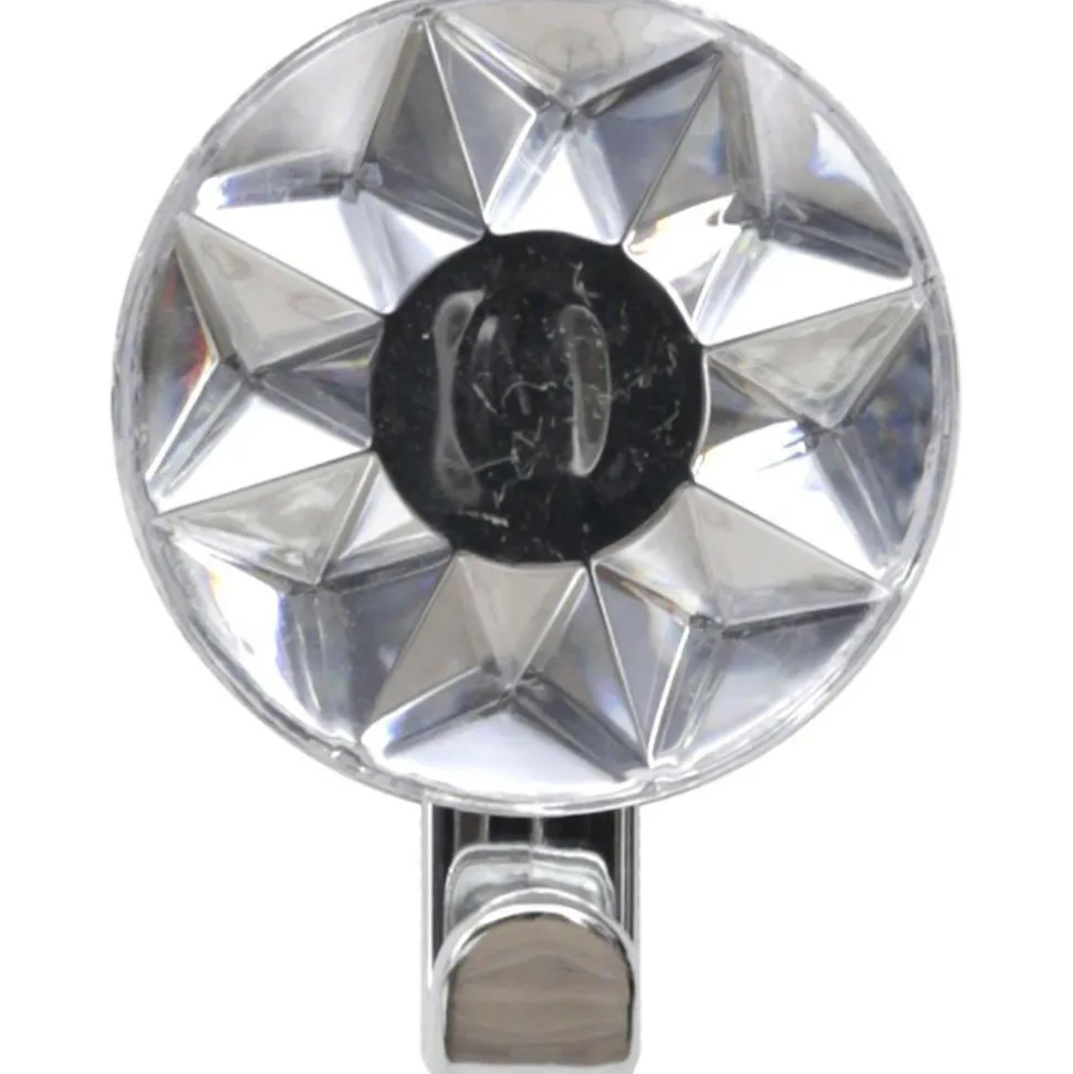 TENDANCE - Crochet ps abs decoration etoile adhesif 3m ou a fixer - transparent