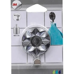 TENDANCE - Crochet ps abs decoration etoile adhesif 3m ou a fixer - transparent