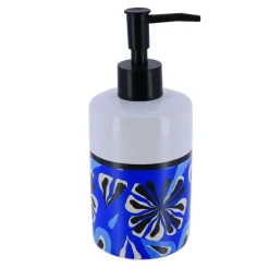 TENDANCE - Distributeur a savon dolomite rond imprime 320 ml - signature