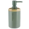 TENDANCE - Distributeur a savon polyresine 280 ml - kaki bambou