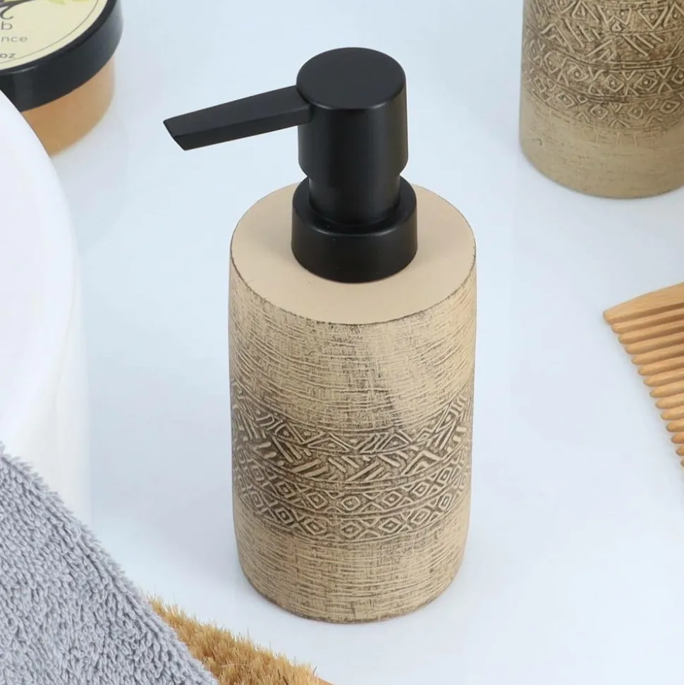 TENDANCE - Distributeur a savon ciment 160 ml - naturel