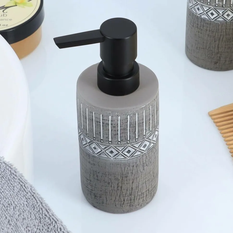 TENDANCE - Distributeur a savon ciment 160 ml - gris