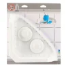 TENDANCE - Etagere d angle pp sur ventouses - blanc