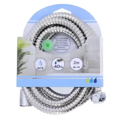 TENDANCE - Flexible de douche acier inoxydable 200cm - chrome