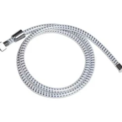TENDANCE - Flexible de douche pvc 200cm - blanc argent