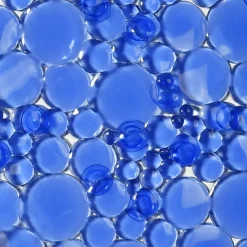 TENDANCE - Fond de baignoire pvc 69x36cm bulles - bleu marine