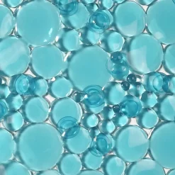 TENDANCE - Fond de douche pvc 50x50cm bulles - vert d eau