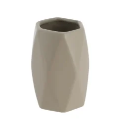 TENDANCE - Gobelet gres forme losange - taupe