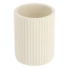TENDANCE - Gobelet strie arrondi polyresine - blanc