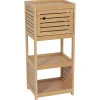 TENDANCE - Meuble bas de rangement bambou et mdf 1 porte - trinidad