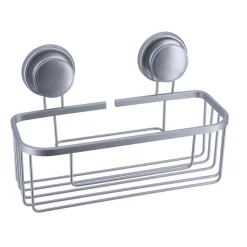 TENDANCE - Panier rectangulaire aluminium sur ventouses - chrome