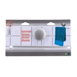 TENDANCE - Porte serviettes aluminium sur ventouse - chrome