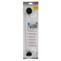 TENDANCE - Porte serviettes metal sur ventouses - chrome