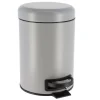TENDANCE - Poubelle metal frein de chute 3l - gris mat