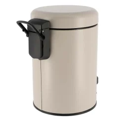 TENDANCE - Poubelle metal frein de chute 3l - taupe mat