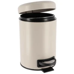 TENDANCE - Poubelle metal frein de chute 3l - taupe mat