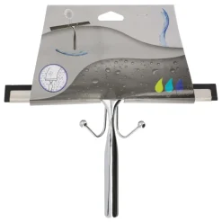 TENDANCE - Raclette avec manche acier inoxydable support ventouse - chrome