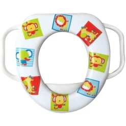 TENDANCE - Reducteur wc enfant mousse avec poignees - enfantine