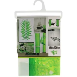TENDANCE - Rideau de douche polyester 180x200 cm - jungle